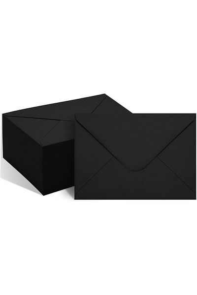 roco paper Black Tiny Envelope 7x9 Cm 50 Pieces