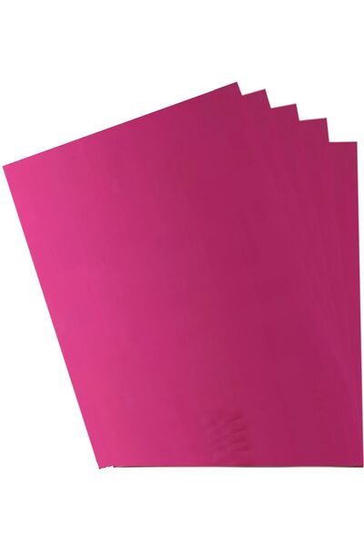 roco paper Metalik Fon Kartonu - Aynalı Fon Kartonu - 50x70 Cm Fuşya - 250 gr