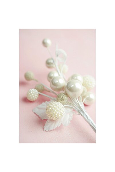 roco paper Yapışkanlı Çiçek Bandı - Beyaz - 1cmx35 Metre - Çiçek Teli Sarma Bandı