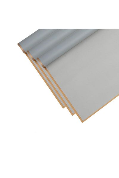 roco paper 20 ورقة باقة زهور رمادية - حافة ذهبية، غير لامعة مقاس 58 × 58 سم