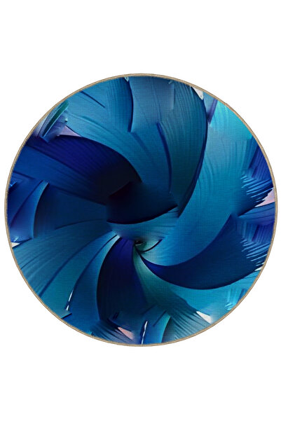 Rugs Modern Halı تشكيلة شيب كولكشن سجادة منطقة منسوجة دائرية زرقاء تجريدية من...