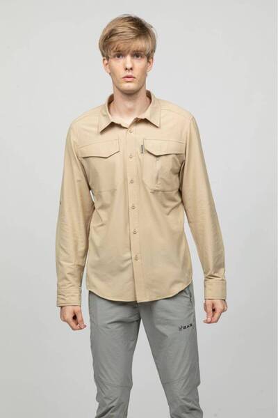 2AS قميص رجالي - لون بني غاندر