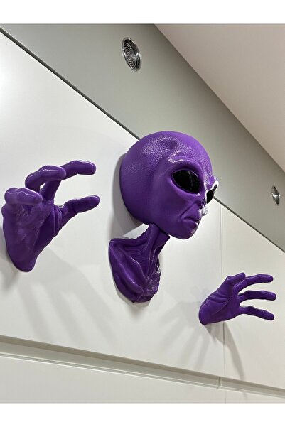 IK3D حامل سماعة الرأس Xl Alien لتزيين الحائط