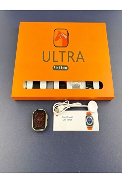 Wair Teknoloji 49mm Ultra Akıllı Saat +7 Kordon+ Kırılmaz Cam Hediyeli+Özel Titanyum Kasa Oyunlu ve Türkçe Özel Set
