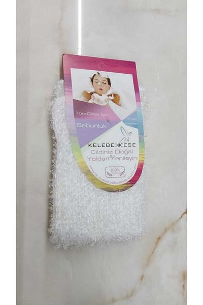 Kelebek Kese Gonca Soap Dish White