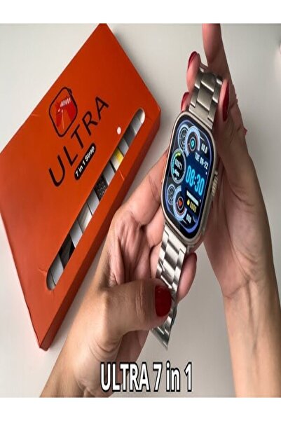 Wair Teknoloji 49mm Ultra Akıllı Saat +7 Kordon+ Kırılmaz Cam Hediyeli+Özel Titanyum Kasa Oyunlu ve Türkçe Özel Set