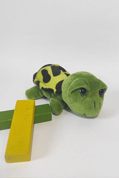 dudu kids Kraft Kutulu Sevimli Peluş Kaplumbağa Anahtarlık 15 Cm Yeşil - Oyun...