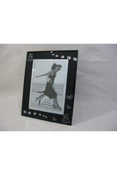 esdekor Lun Art Cats بواسطة Luyano إطار أسود 13x18 سم مرآة زجاجية عمودية 5x7 ...