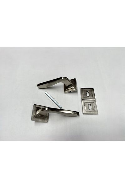HOMDEP Satin Color Zamak Lama Model - Door Handle with Square Badge