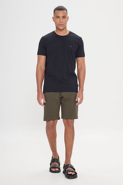 AC&Co / Altınyıldız Classics Men's Black Slim Fit Crew Neck 100% Organic Cotton T-Shirt