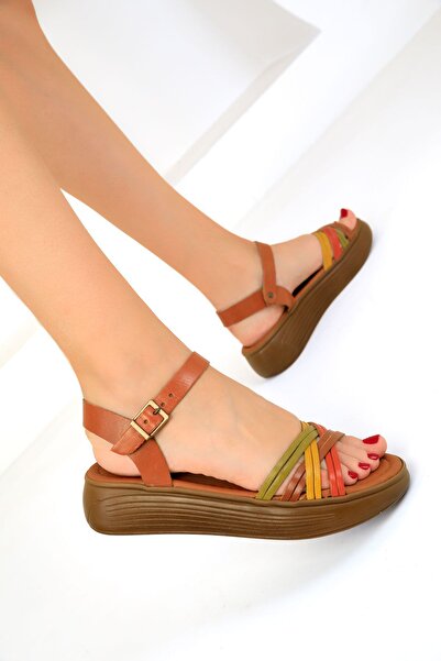 SOHO Genuine Leather Women's Sandals - Multi 19354