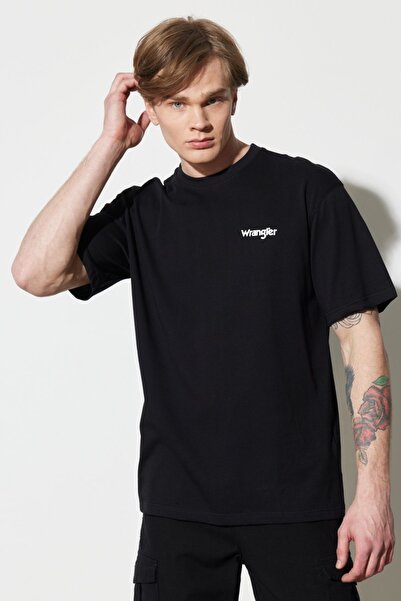 WRANGLER Men's Black Crew Neck T-Shirt