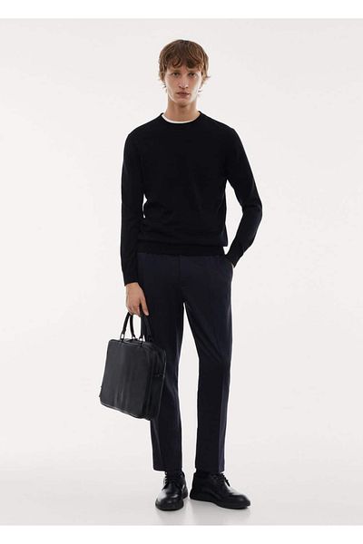 MANGO Man Slim Fit kalhoty bez vrásek