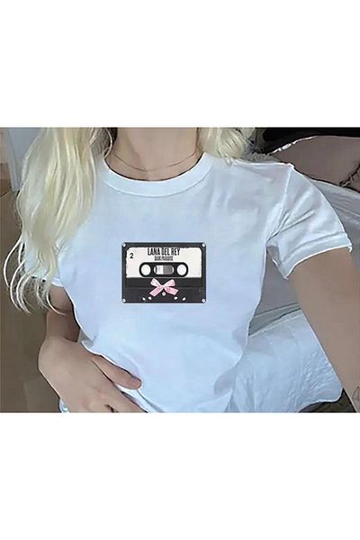 Toum Pmg Shop Belt Length Lana Del Rey Printed Crop Blouse