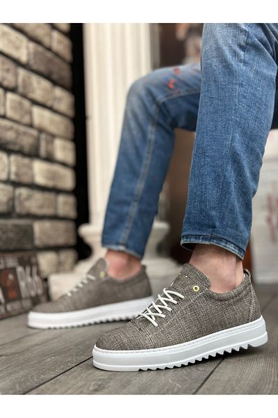 BOA BA0152 Model High Sole and Laced Brown Men's Shoes