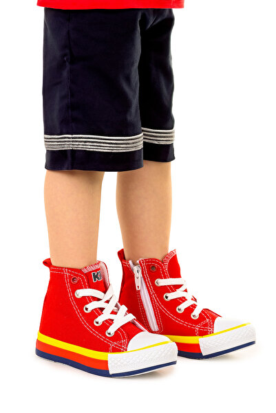 KARAMAZI Tinna Lace-Up Baby Boy High-Top Linen Sneakers