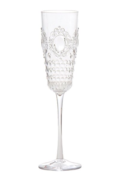 Baci Milano Baroque Rock Flüt Şampanya Kadehi Şeffaf