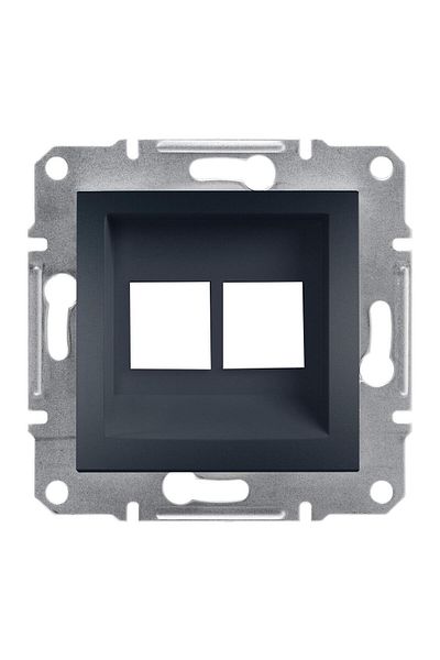 SCHNEIDER Eph 4400171 -02 Asfora Anthracite 2*Rj45 Without Connector (Backless Data Socket) - Without Frame