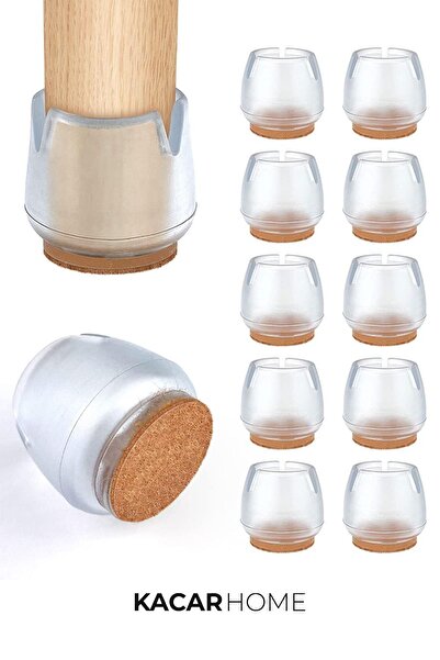 Kacar 16 Adet(2,5 CM VEYA 3.2 CM) Silikon Masa Sandalye Pabuç Koltuk Sandalye Kaydırmaz Zemin Koruyucu