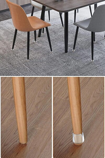 Kacar 16 Adet 2,5CM-3,2CM Masa Sandalye Pabucu Silikon Koltuk Sandalye Kaydır...