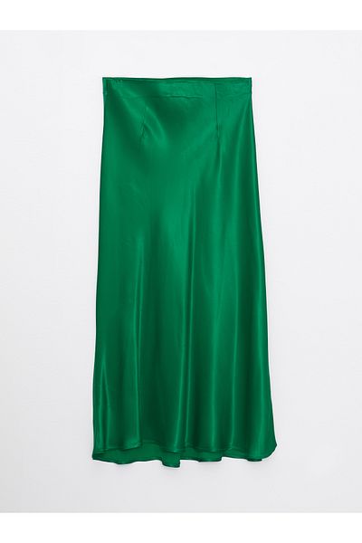 LC Waikiki Fusta de damă din satin - Fit standard, linie A dreaptă