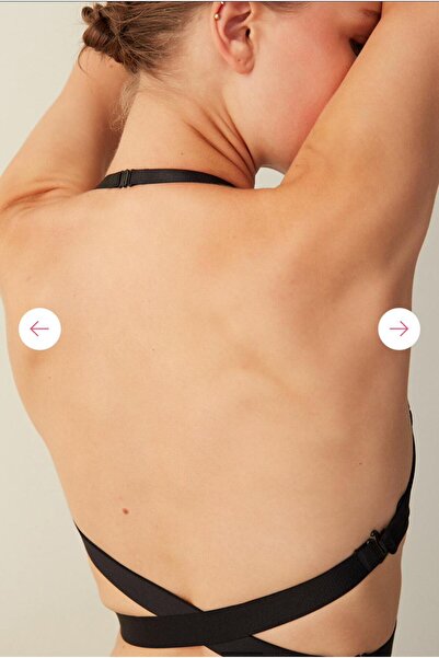 Penti Dekoltemiz Multiway 4 Farklı Kullanımlı Dolgusuz Siyah Sütyen