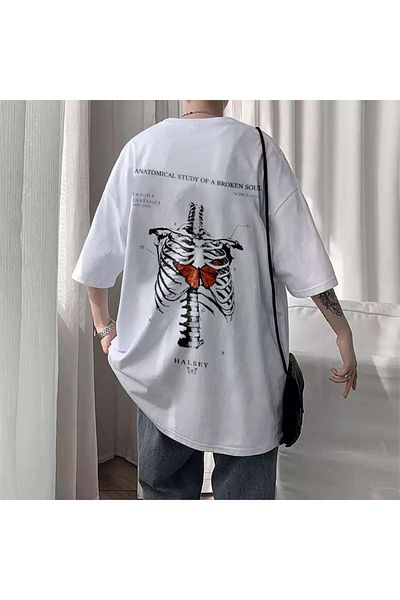 Köstebek Μπλουζάκι White Halsey - Anatomical Study Of A Broken Soul (unisex).