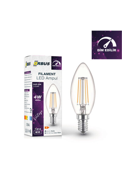 ORBUS 4W E14 Filament LED Ampul - Dim Edilebilir – DBC3