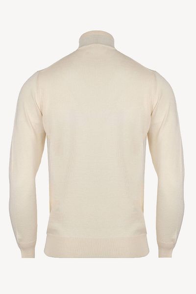 Ysf Men's Beige Half Turtleneck Classic Knitwear