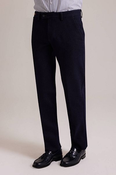 Ysf Men's Navy Blue Regular Fit Canvas Side Pocket Pants