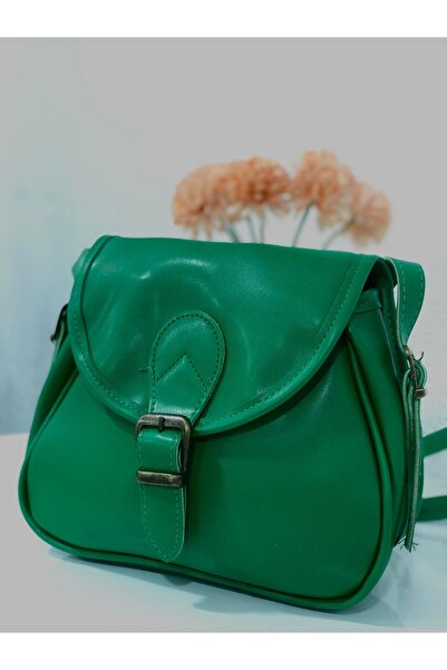 Moda Ebva Toka Detaylı Omuz Çanta-1932 Yeşil