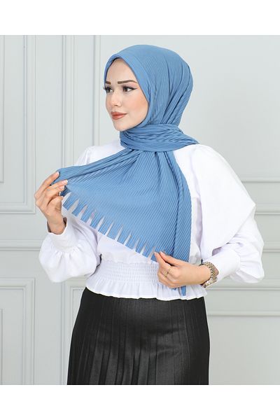 JAWEL ŞAL 1943 Model Practical Baby Blue Shawl