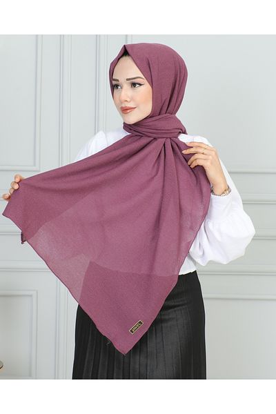 JAWEL ŞAL 1944 Crinkle Patterned Dried Rose Shawl