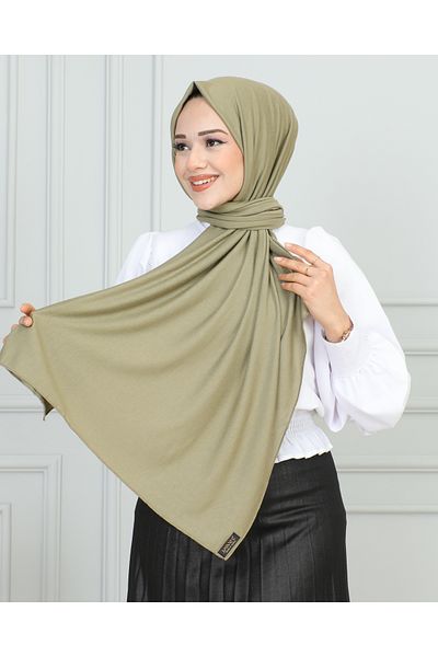 JAWEL ŞAL 1941 Model Khaki Green Combed Cotton Shawl