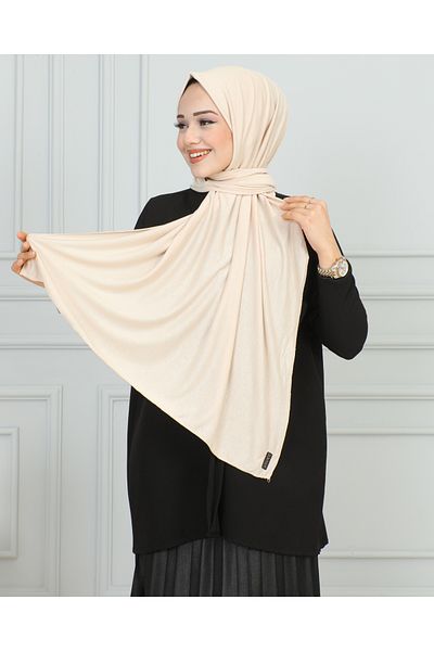 JAWEL ŞAL 1941 Model Combed Cotton Shawl - Cream Color