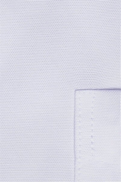 Tudors Erkek Büyük Beden Rahat Kesim Pamuklu Kolay Ütülenebilir Düğmeli Yaka Düz Beyaz Spor Gömlek