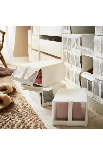IKEA Cutie de pantofi Skubb cu 4 piese - ALB