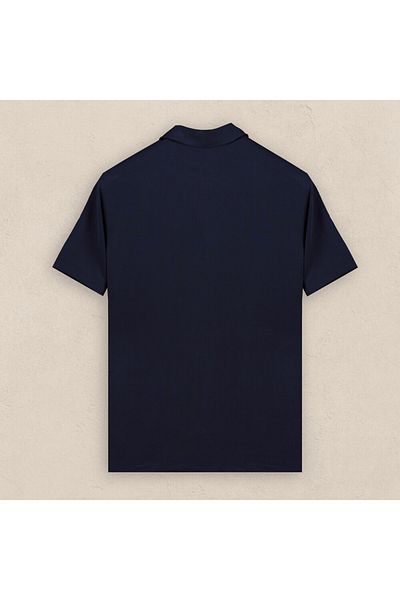 Sarar Βασικό υφαντό μπλουζάκι συνέντευξης - Polo Neck