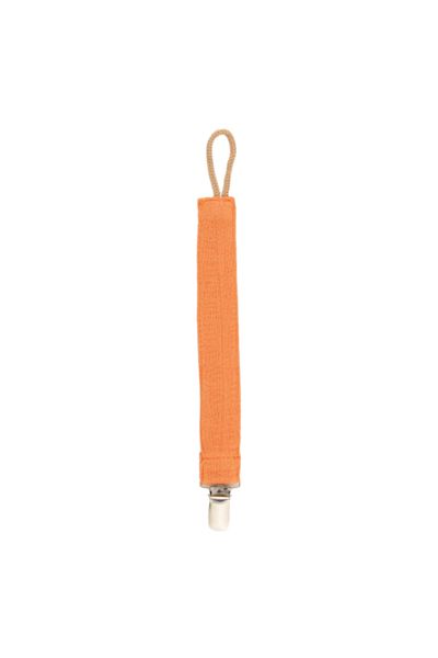 Novibaby Cinnamon Colored Muslin Pacifier Strap and Chain