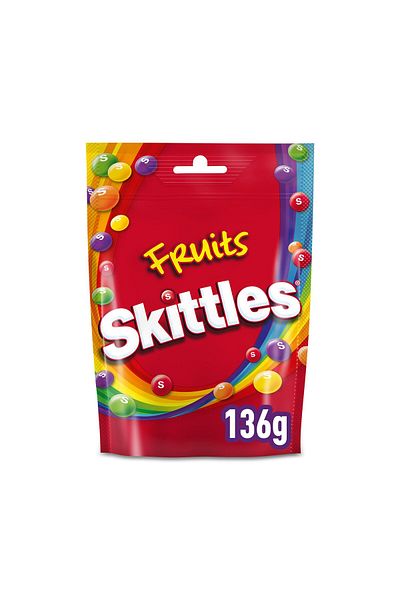 Skittles 136g Fruits Candy - Slider Pleated Sweets