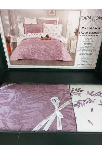 Çapa Home 9 Pieces Premium Bed Sheet Picket Bed Complete Bridal Set