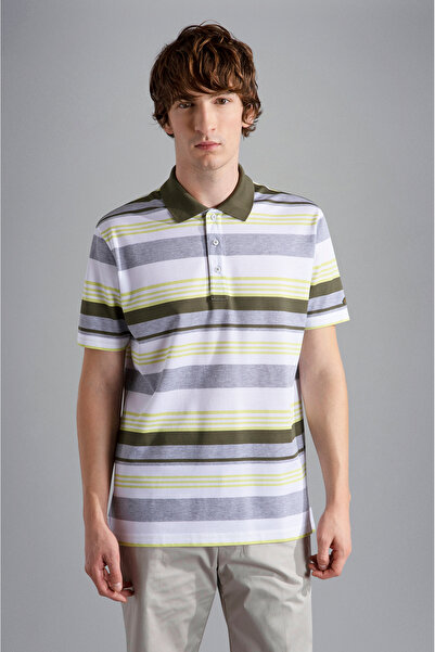 PAUL&SHARK MEN'S KNITTED POLOSHIRT C.WCOTTON