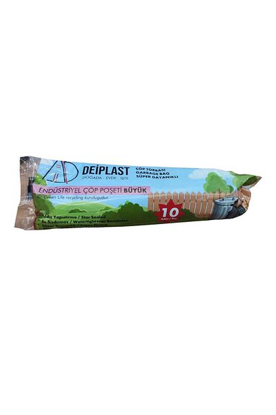 DEİPLAST 65X80 Large Size 10-Piece Garbage Bag