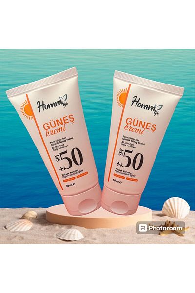 Homm Bitkisel HOMM LIFE Sunscreen - SPF 50, 50ml, 2 Pieces