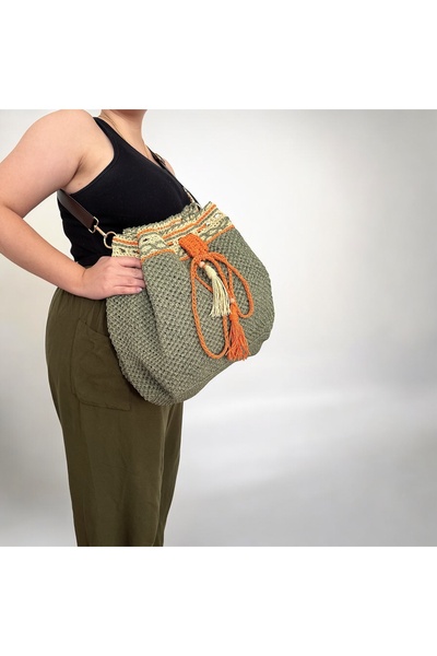 kaya camping outdoor Hand Knitted Woven 3-Color Daily Bag