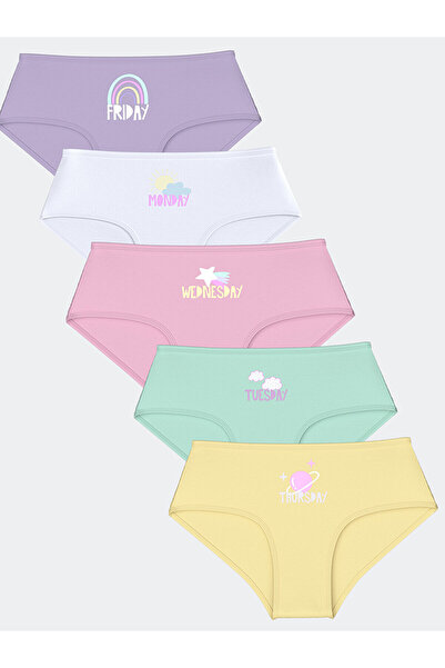 LC Waikiki LCW nyomtatott lánynadrág - 5 db-os csomag