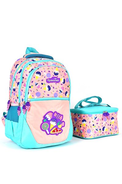 ELATAE Orthopedic Primary School Set - Multi-Compartment Backpack and Lunch Box 1350