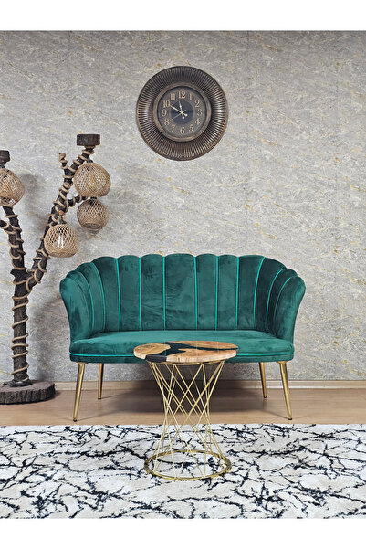 ZAFİR İkili Papatya Çay Seti Koltuk  Gold Sivriltme Ayak, Balkon, Salon, Ofis...