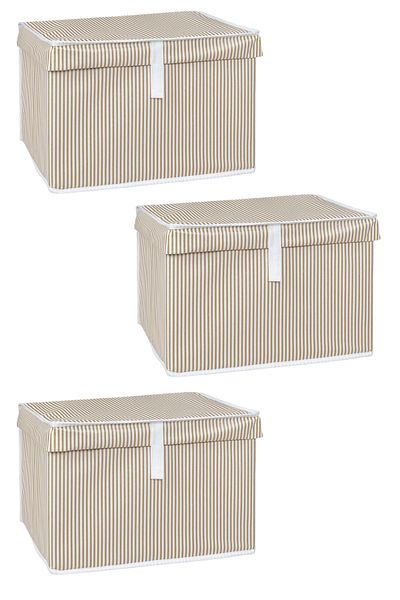 Emofom Мини чанта-кутия - 40x30x26 см, сгъваем органайзер под основата, дрехи за възглавници и юргани (3 бр.)