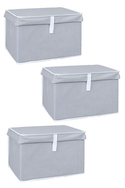 Emofom Μίνι αποθήκευση κουτιού - 40x30x26 cm, πτυσσόμενη κάτω βάση οργάνωσης, μαξιλάρια και παπλώματα (3 ΤΕΜ)